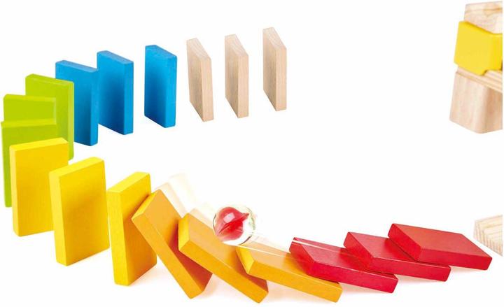 Actual product image Hape Fast marble run with dominoes