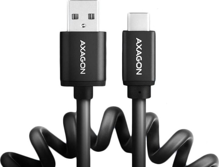 Actual product image Axagon BUCM-AM10TB Twister Cable, USB-C to USB-A 2.0 (0.60 m, USB 2.0)