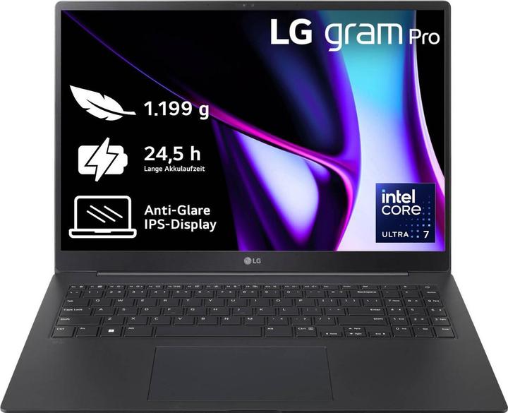 Produktbild LG gram Pro 16 (16", 1000 GB, 16 GB, DE, Intel Core Ultra 7 155H)
