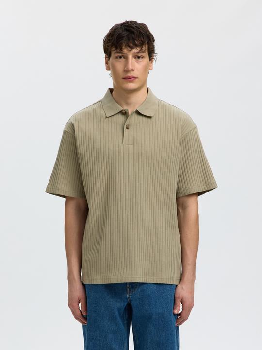 Produktbild Selected Geripptes Relaxed Fit Poloshirt (S)