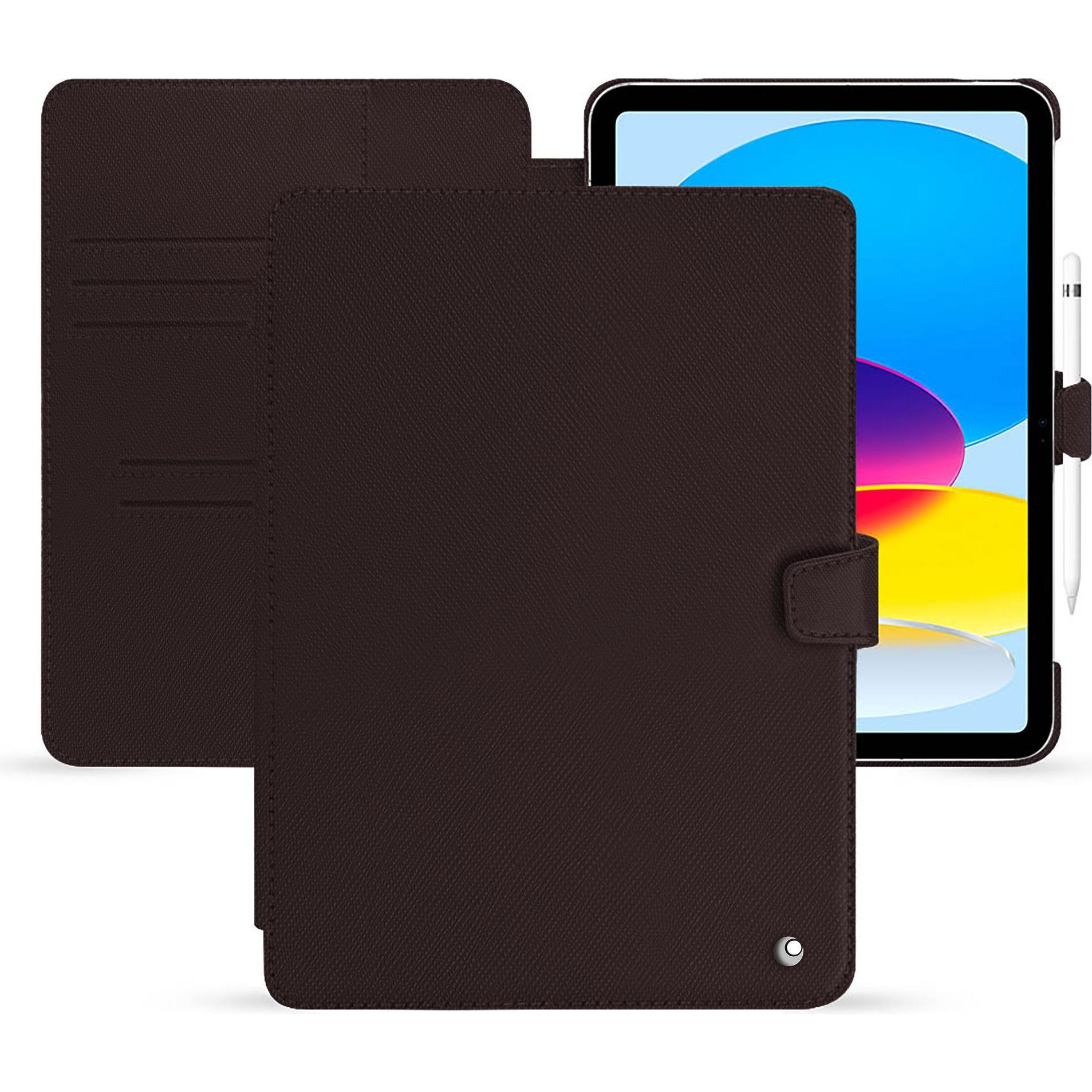 Noreve Lederschutzhülle Apple iPad (2022) (iPad 2022 (10. Gen)), Tablet Hülle, Braun