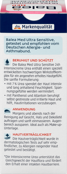 Produktbild dm Balea MED Intensivcreme Urea Ultra Sensitive (50 ml, Tagescreme)