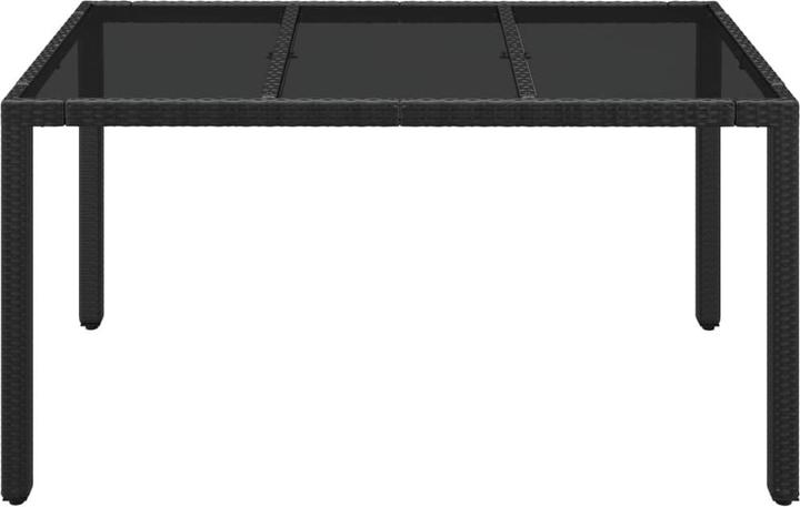 Produktbild vidaXL Gartentisch mit Glasplatte (150 x 90 x 75 cm)