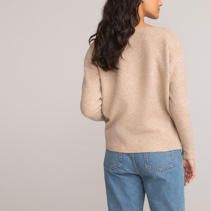 Actual product image La Redoute Collections Jumper with boat neckline (XL)