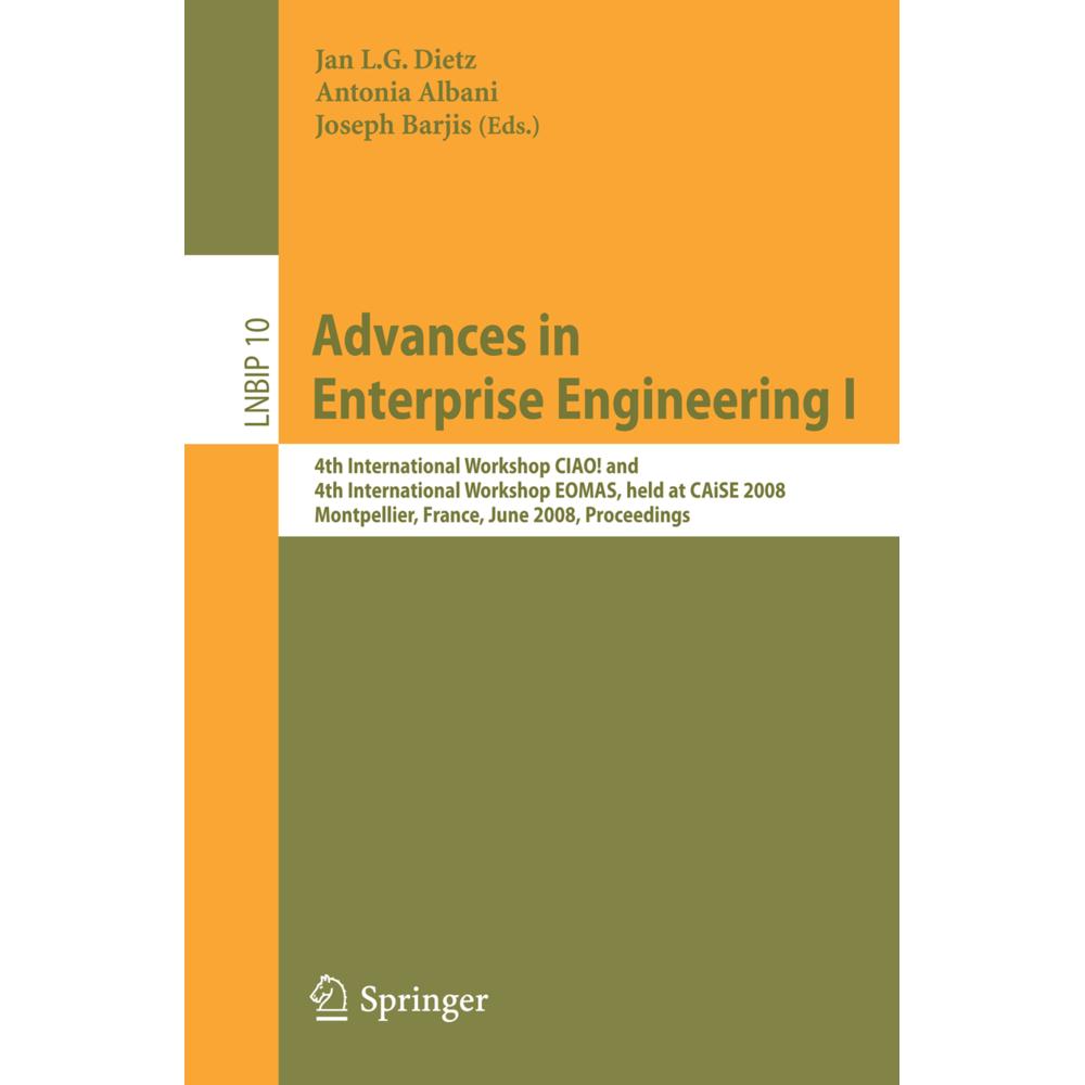 Advances in Enterprise Engineering I, Fachbücher von Jan Dietz, Antonia Albani