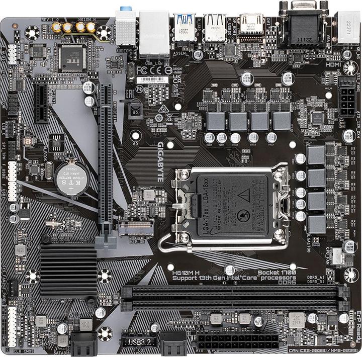Produktbild Gigabyte GiBy H610M H H610 (LGA 1700, Intel H610 Express, mATX)