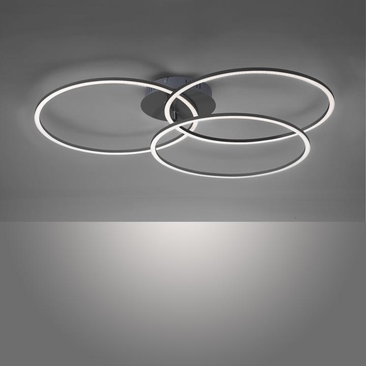 Produktbild Just Light IVANKA LED Deckenleuchte Warmweiss 12W 3-fach Schwarz/Weiss 14539-18 (1500 lm)