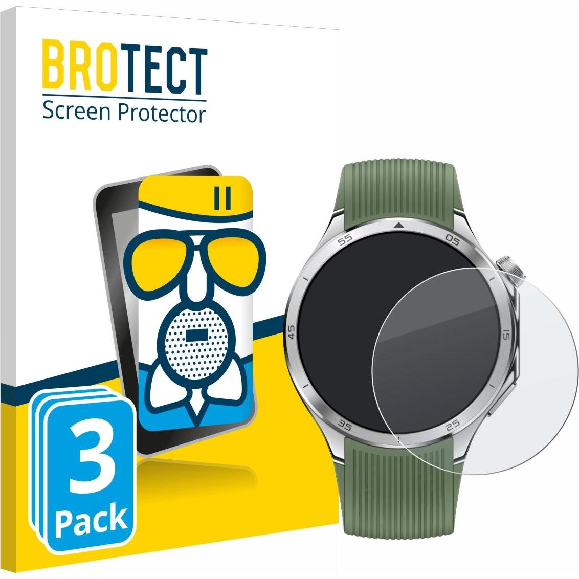 BROTECT Schutzglas Schutzfolie Displayschutz Display Schutz Glas Folie matt, Smartwatch Schutzfolie, Grau