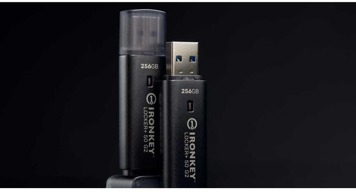 Produktbild Kingston IronKey Locker+ 50 G2/256GB/USB 3.2 Gen 1 (5Gb/s)/USB-A/Černá (256 GB, USB-A)