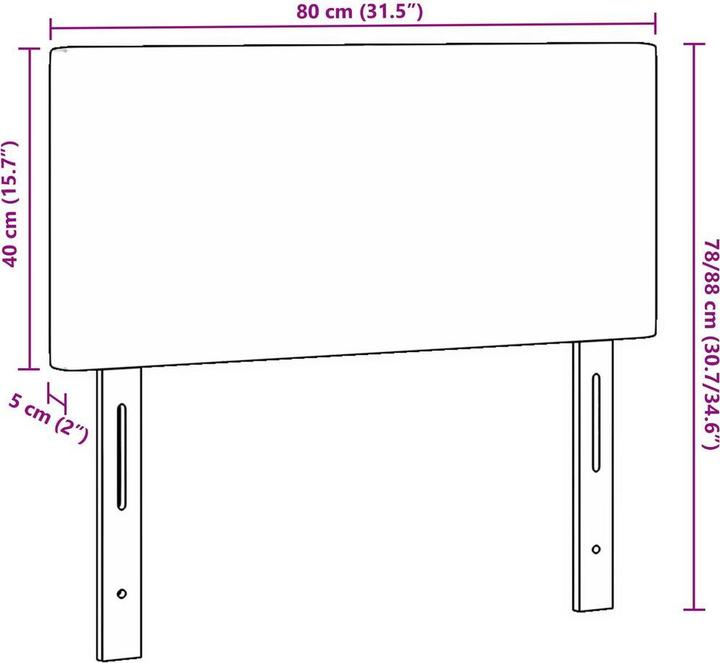 Actual product image vidaXL Modernes Kopfteil (5 x 5 x 78 cm)