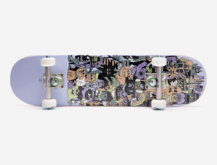 Actual product image Decathlon Skateboard deck size 7.25" kids 3-7 years - CP100 Mini Skatopia grey (27.91")