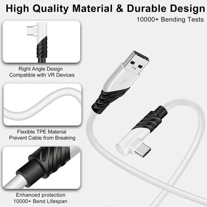 Image du produit MU Classic Zebra Series VR Link Cable pour Meta Quest 2 & Meta Quest 1