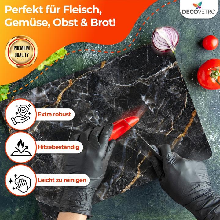 Produktbild Decovetro Schneidebrett Glas |40x30cm | Glasschneidebrett | Leicht zu reinigen