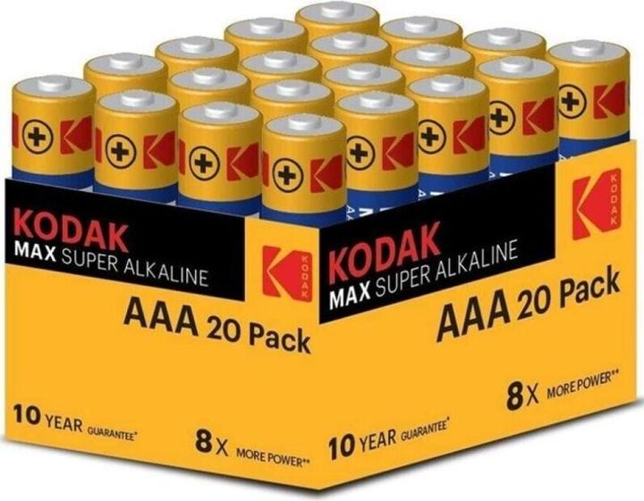 Produktbild Kodak MAX SUPER Einmal alkalisch Batterie AAA, 20-pack (20 Stk., AAA)