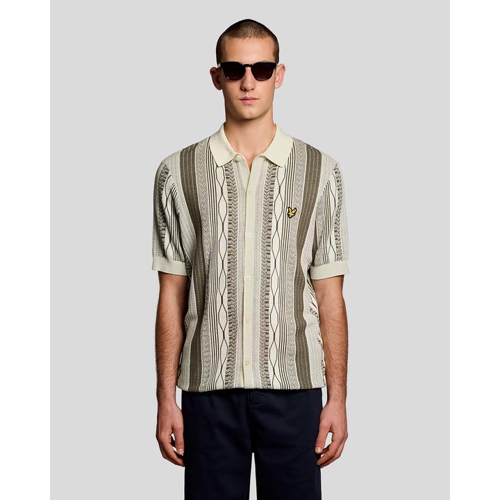 Produktbild Lyle and Scott Jacquard-Brocade-Strickhemd (XL)