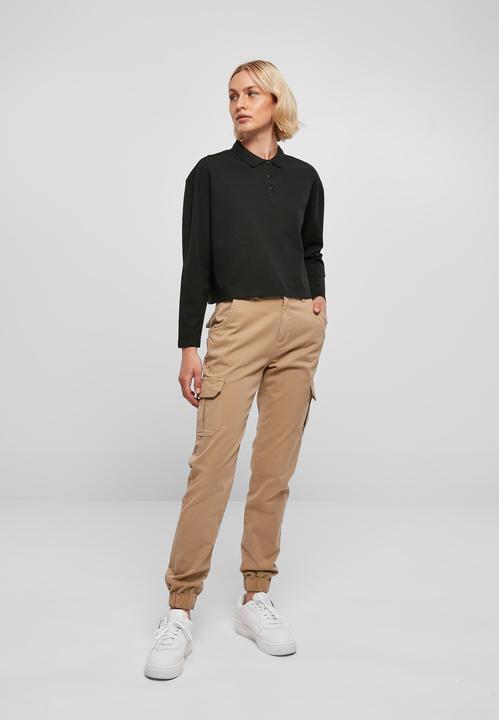 Produktbild Urban Classics Ladies Short Oversized Polo Longsleeve - 19425 (XS)