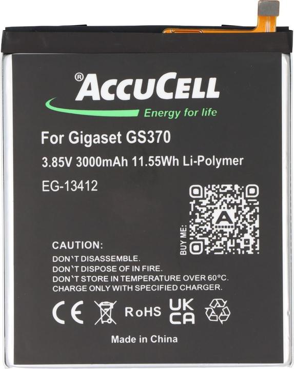 Actual product image AccuCell Akku Gigaset GS370