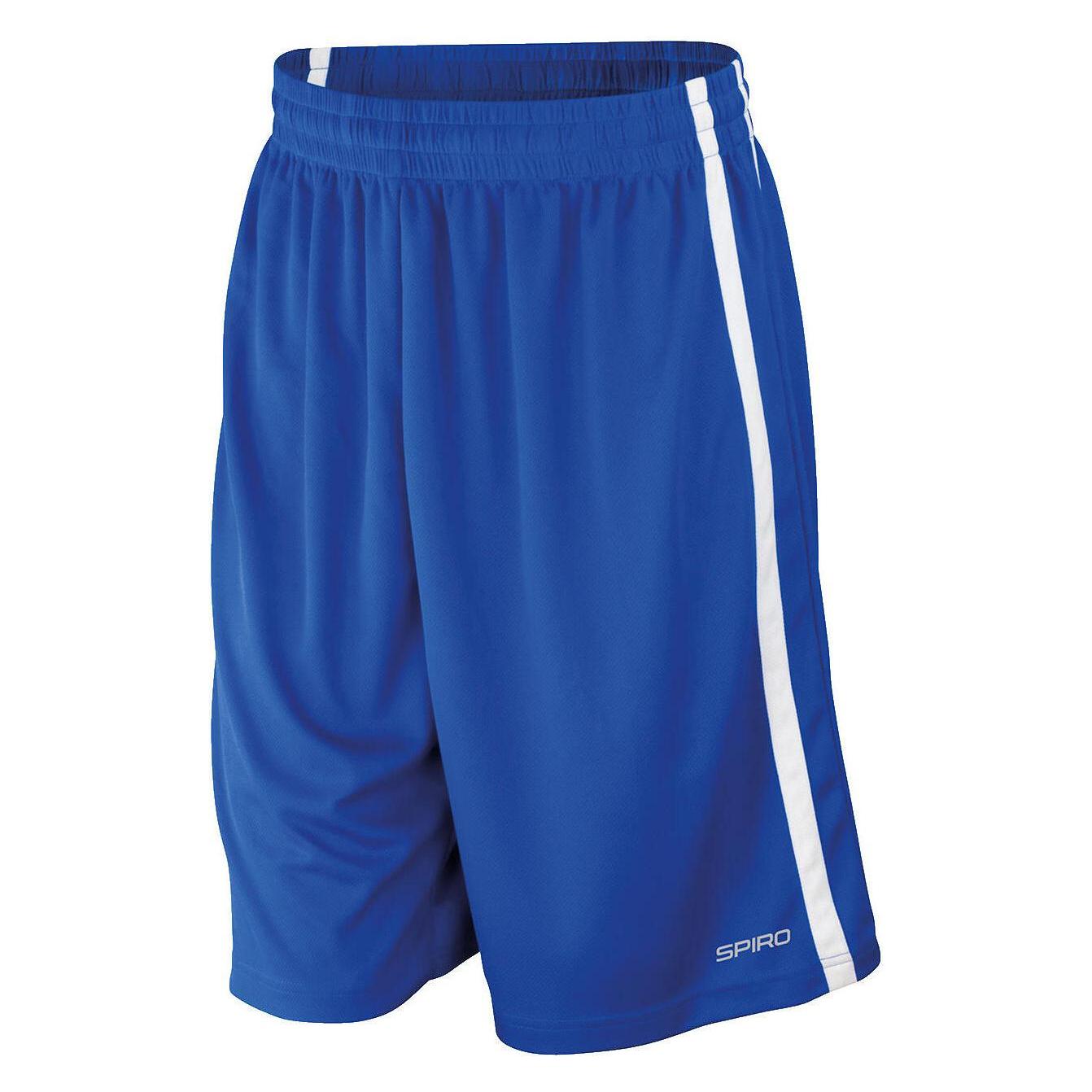 Spiro, Herren, Sporthose, Men's Basketball Quick Dry Short (Xxl), Mehrfarbig, Blau