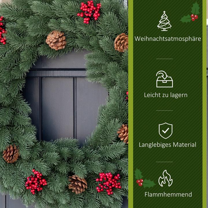 Produktbild Homcom Weihnachtskranz mit Schmuck