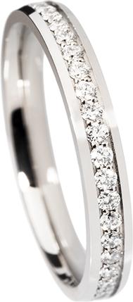 Image du produit Natsumi Schmuck Bague diamant Alliance or blanc 18C/750 F/G VS néon canal 52 / 16,5 mm Ø (52, Or 750/18 K)