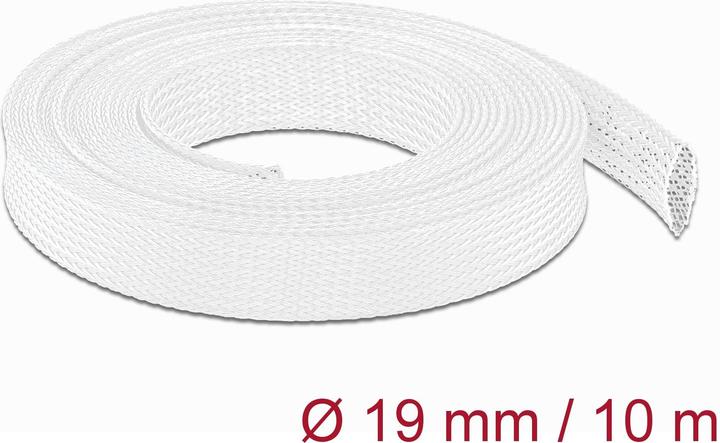 Image du produit Delock Gaine tressée extensible 10 m x 19 mm blanc (Gaines pour câbles, 1000 cm)