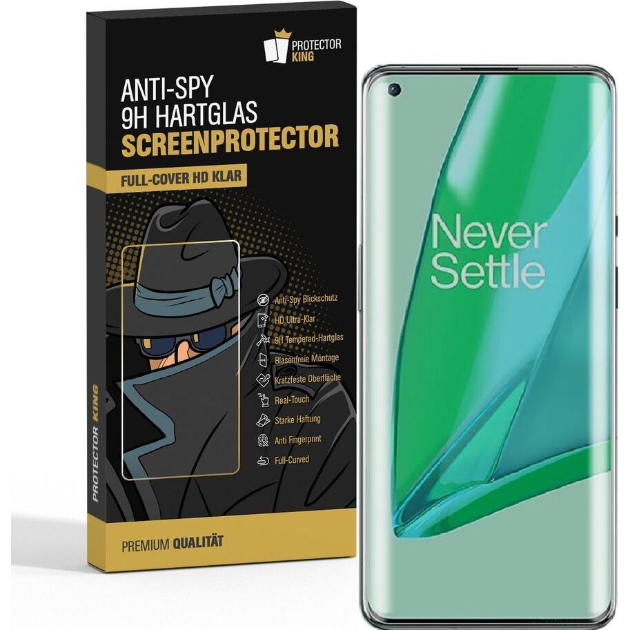 Protectorking 1x Echtes Tempered 9H Panzerhartglas Blickschutz (1 Stück, OnePlus 9 Pro), Smartphone Schutzfolie