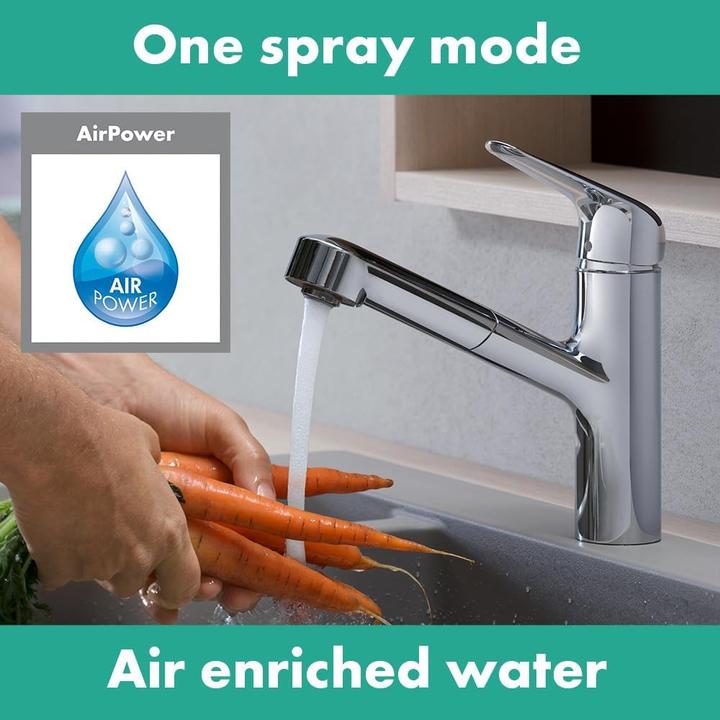 Actual product image hansgrohe Focus M42 Einhebel-Küchenarmatur 150, Ausziehauslauf, 1 Strahlart