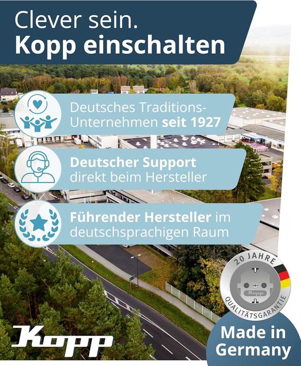 Produktbild Kopp Nautic Aufputz-Feuchtraum Steckdose 1-fach mit Klappdeckel + Berührungsschutz