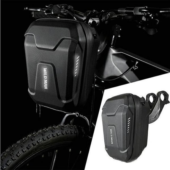 Produktbild Hoco Bicycle accessory WILDMAN WILDMAN traveling bag for handlebars with zipper E8 3L black (3 l, Gepäckträgertasche)