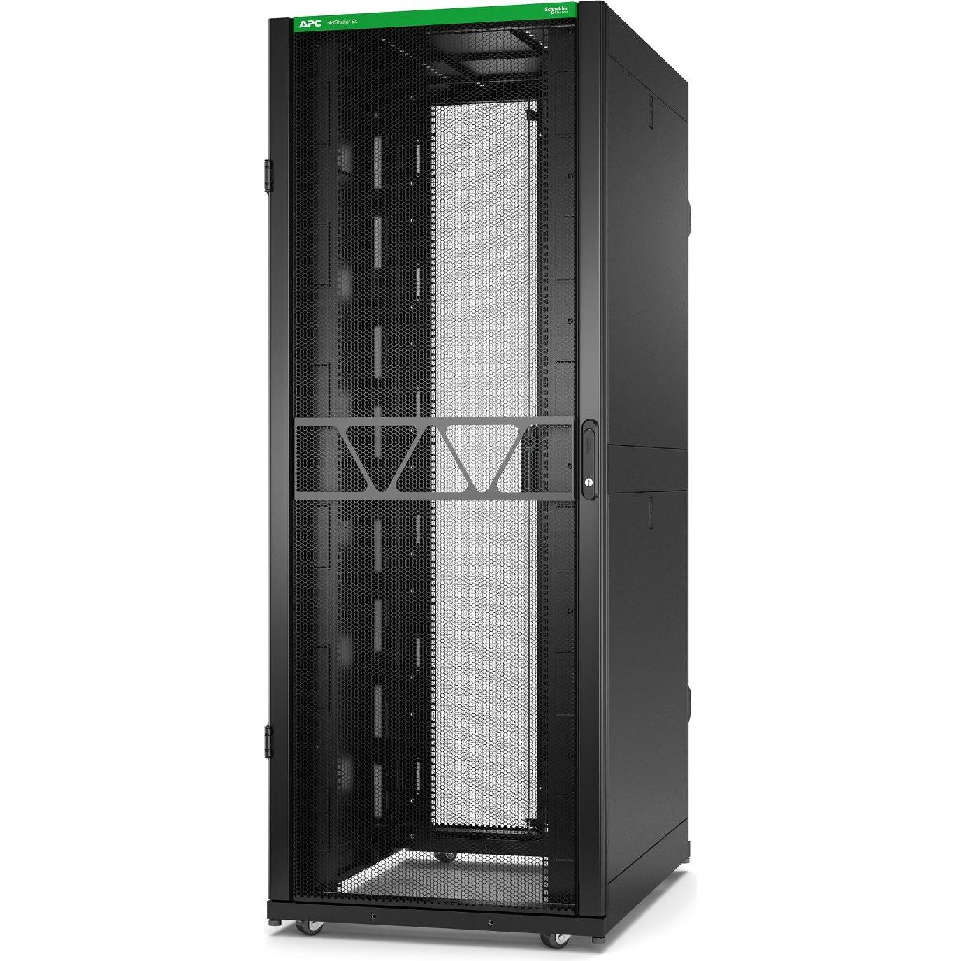 APC NetShelter SX Server Rack Gen 2 42U 1991H x 750W x 1070D mm w/ Sides Black (42 HE, 19 Zoll Rack), Serverschrank, Sch...