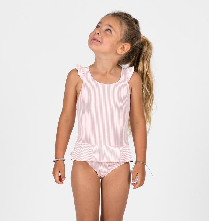 Produktbild Nabaiji Badeanzug Röckchen Baby/Mädchen - gestreift rosa/weiss (80)