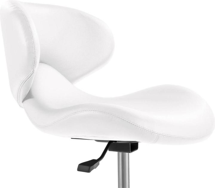 Produktbild Physa Rollhocker Mit Lehne Arbeitshocker Drehhocker Praxishocker Gasfeder Weiss 150 Kg (45 - 59 cm)