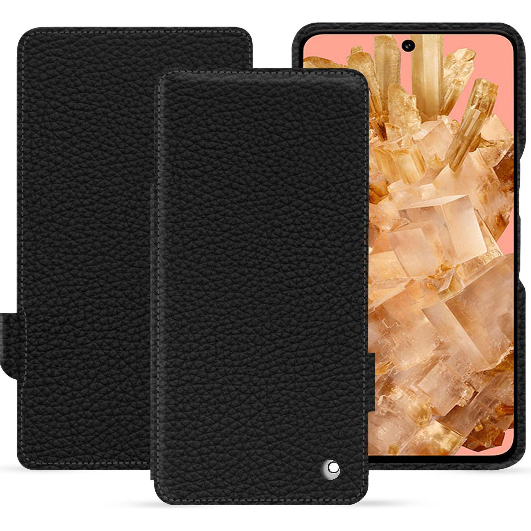 Noreve Lederschutzhülle horizontal (Google Pixel 8), Smartphone Hülle, Schwarz