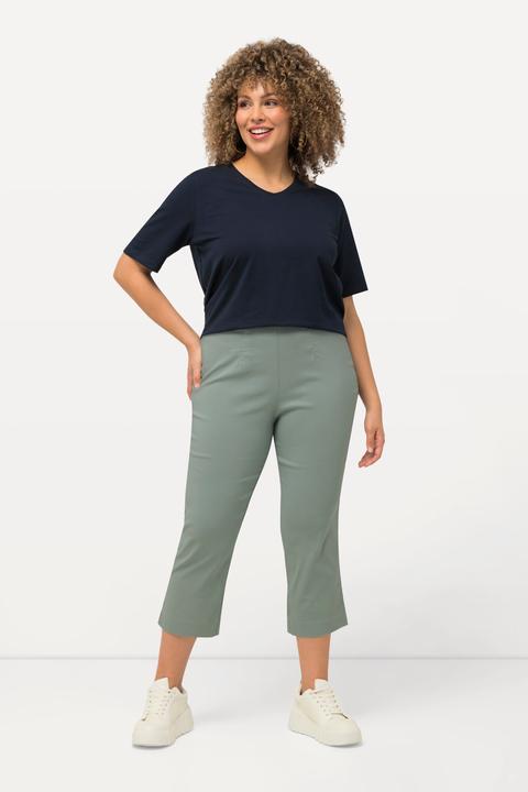 Immagine prodotto Ulla Popken Pantaloni di bengalina elasticizzata, lunghi fino al polpaccio, con cintura elastica (66)