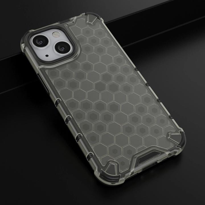Actual product image Hurtel Honeycomb Case armor cover with TPU Bumper for iPhone 13 mini black (Apple iPhone 13 mini)