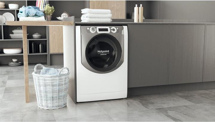 Actual product image Hotpoint AQSD723 EU/A N Washing machine Free installation Front loading 7 kg 1200 rpm D Arg (7 kg, Right)
