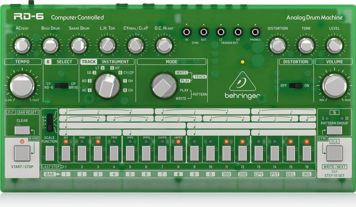 Image du produit Behringer RD-6-LM Maszyna perkusyjna - zielony przeźroczysty