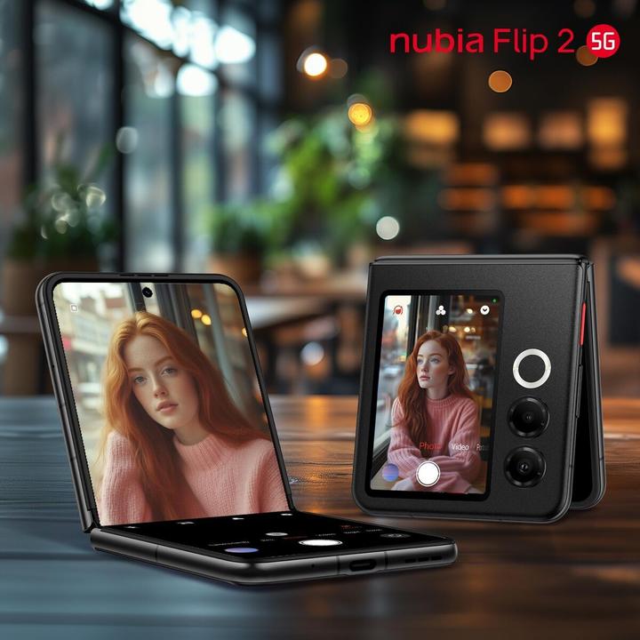 Image du produit Nubia Flip 2 5G 8GB/256GB Schwarz (256 Go, Night Black, 6.90", Double SIM, 5G)