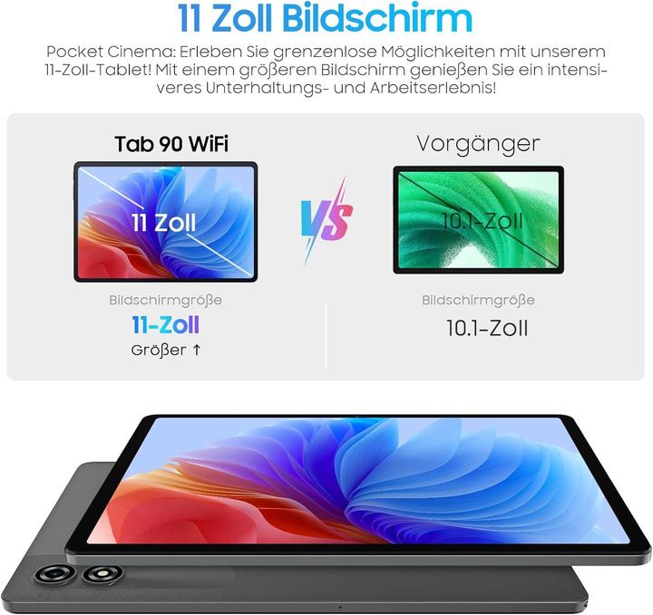 Produktbild Blackview Tab 90 WiFi (5G, 11", 128 GB, Grau)