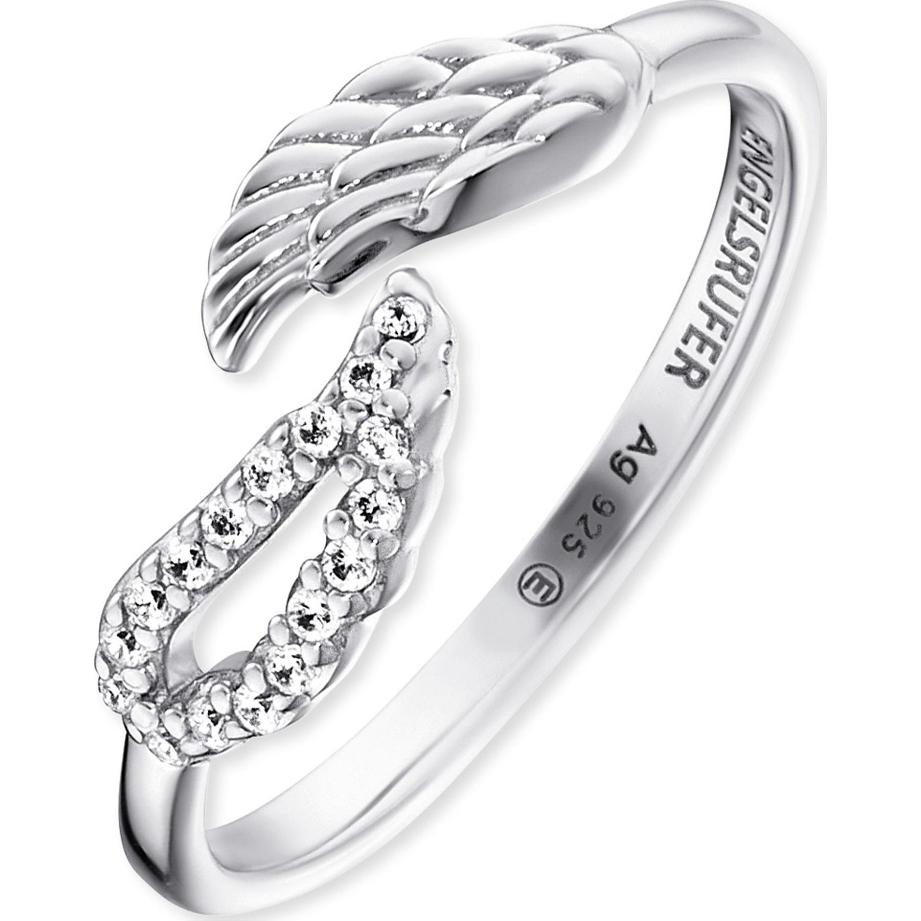 Engelsrufer, Ring, Flügel Ring, (One Size, 925 Silber)