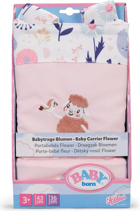Produktbild Zapf Creation BABY born Babytragesitz Blumen