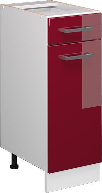 Bordeaux Hochglanz, Rot, Rot Hochglanz, Weiss