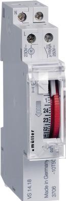 Image du produit müller Horloge programmable 230VAC 7 jours 17,5mm