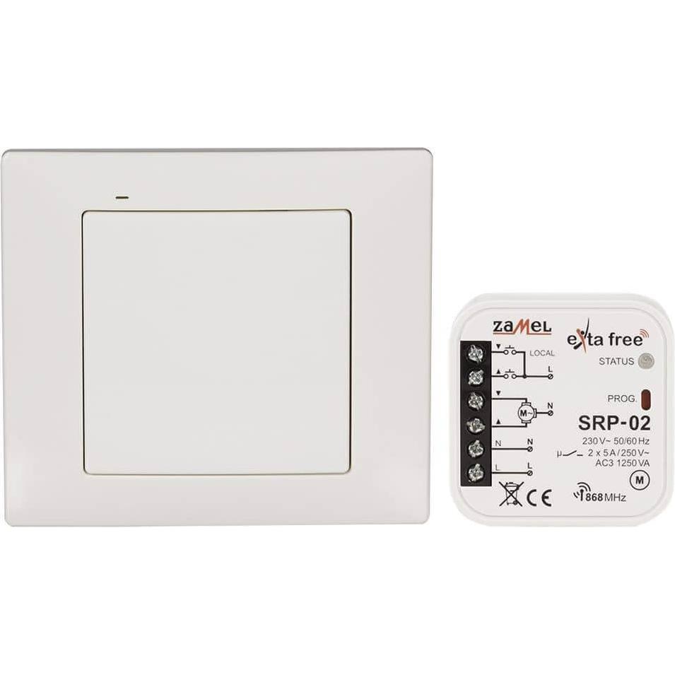 Zamel, Zubehör Beleuchtung, Wireless Set Rollladensteuerung 2-Kanal Funksender + Rollladen Controller RZB-03