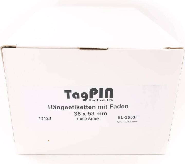 Image du produit Amko Etiquettes à suspendre avec fil blanc 36 x 59mm (1000pcs) (1000 x)