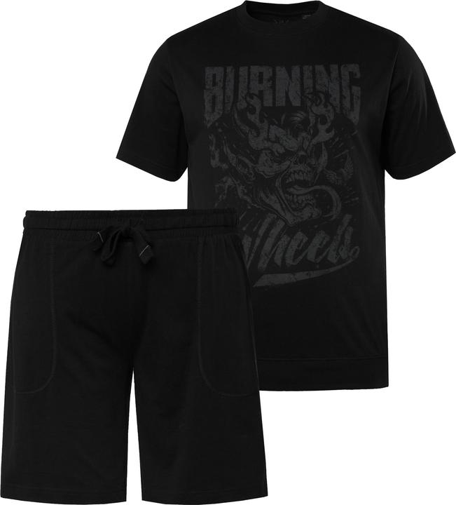 Produktbild JP1880 Schlafanzug, Bauchfit, kurzer Zweiteiler, T-Shirt mit Print (3XL)