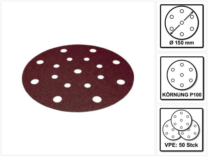 Festool STF D150/16 Rubin2 Disque abrasif P100 RU2/50 150 mm / 50 pcs ( 499120 ) (P100)