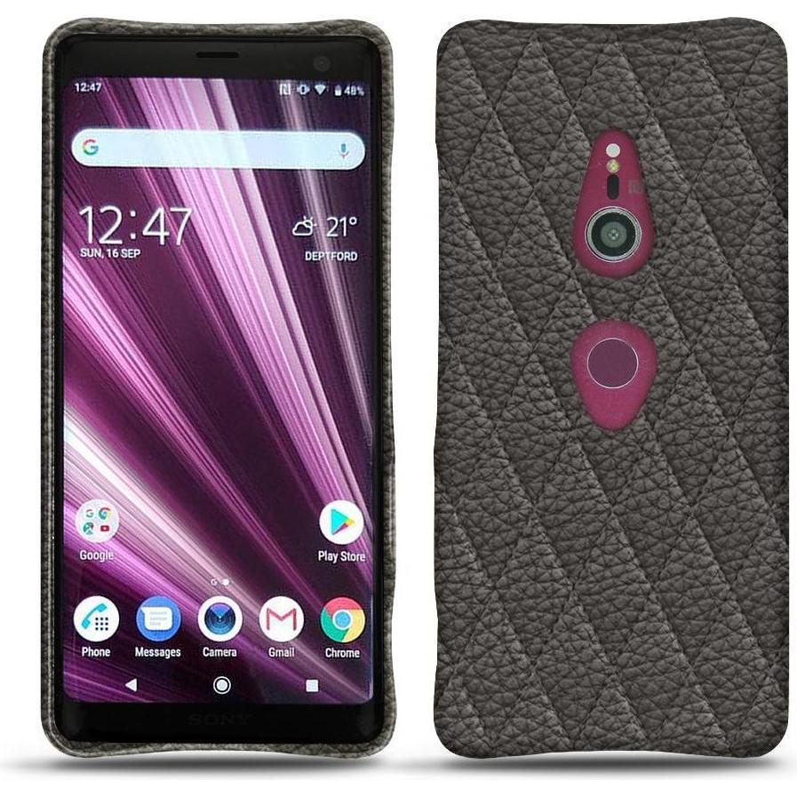 Noreve Lederschutzhülle (Sony Xperia XZ3), Smartphone Hülle, Grau