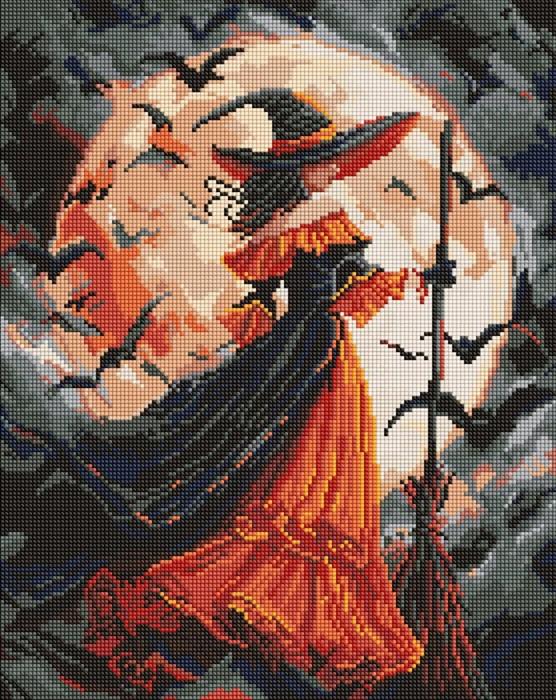 Ideyka Diamantmosaik - Hexe 40x50cm