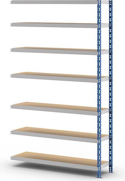 Actual product image eurokraft basic Wide span boltless shelf unit with chipboard shelves, depth 400 mm, extension